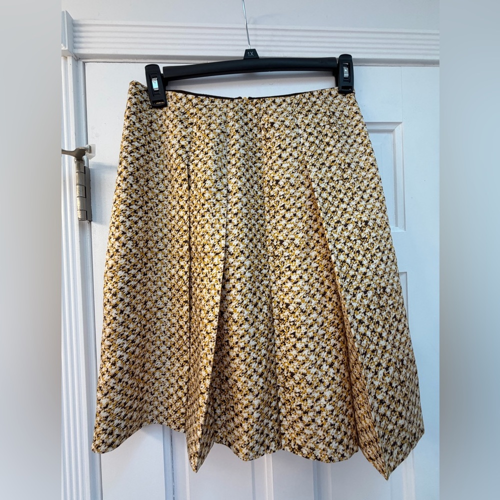 Banana Republic Gold A-Line Skirt, 100% Silk